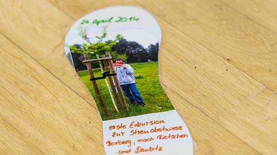 Sticker in Form eines Fussabdrucks