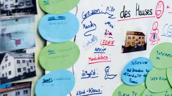 Flipchart mit Projektergebnissen
