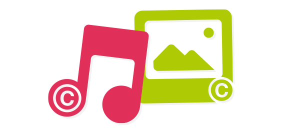 Symbole Musik und Bild